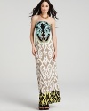 Tibi Dress - Printed Strapless Maxi