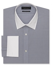 Time-tested and always dapper, this dress shirt keeps your professional look classic. Pair with a silk tie for a powerful combination. Time-tested and always dapper, this dress shirt keeps your professional look classic. Pair with a silk tie for a powerful combination.