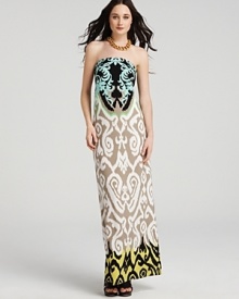 Tibi Dress - Printed Strapless Maxi Tibi Dress - Printed Strapless Maxi