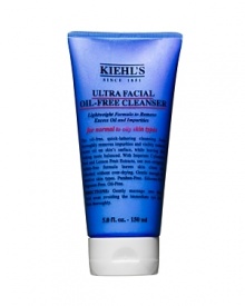 Kiehl's Ultra Facial Oil-Free Cleanser is a quick-lathering cleansing foam that thoroughly removes impurities and visibly reduces excess oil on skin's surface, while leaving skin looking more balanced. With Imperata Cylindrica Root and Lemon Fruit Extracts, a non-stripping, sulfate-free formula leaves skin clean and refreshed without over-drying. Gentle enough for sensitive skin. Oil-free, paraben-free, fragrance-free, colorant-free. Kiehl's Ultra Facial Oil-Free Cleanser is a quick-lathering cleansing foam that thoroughly removes impurities and visibly reduces excess oil on skin's surface, while leaving skin looking more balanced. With Imperata Cylindrica Root and Lemon Fruit Extracts, a non-stripping, sulfate-free formula leaves skin clean and refreshed without over-drying. Gentle enough for sensitive skin. Oil-free, paraben-free, fragrance-free, colorant-free.