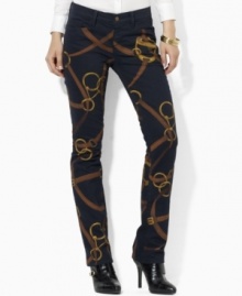 A chic skinny silhouette lends contemporary polish to Lauren Jeans Co.'s classic denim jean, rendered with a hint of stretch for a flattering fit. A chic skinny silhouette lends contemporary polish to Lauren Jeans Co.'s classic denim jean, rendered with a hint of stretch for a flattering fit.