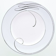 Waterford's Ballet Ribbon bone china dinnerware echoes the graceful forms and lines of the interpretive dance and the satin ribbons which adorn ballerinas' costumes and pointe shoes. Mix in the brightly colored accent plates to make your table pop or to blend the pattern into your dining décor. Waterford's Ballet Ribbon bone china dinnerware echoes the graceful forms and lines of the interpretive dance and the satin ribbons which adorn ballerinas' costumes and pointe shoes. Mix in the brightly colored accent plates to make your table pop or to blend the pattern into your dining décor.