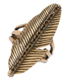 Soar to new fashion heights with this ring from Lucky Brand. Crafted from gold-tone mixed metal and glass accents, the ring makes a plucky statement. Size 7. Soar to new fashion heights with this ring from Lucky Brand. Crafted from gold-tone mixed metal and glass accents, the ring makes a plucky statement. Size 7.