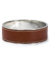 Lauren by Ralph Lauren's topstitched leather bangle lends a rugged, western edge to your look. Pair it with dark denim or a peasant skirt for prairie-pretty style.