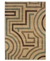 A labyrinthine line motif in a rich color palette brings gorgeous dimension in this stunning area rug from Sphinx. Woven of durable, long nylon fibers that also offer a soft hand, it serves to enliven any space with beautiful movement.