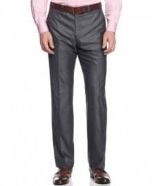 Your all-year all-star. Step up in seasonless style with these blue suit pants from Alfani RED. Your all-year all-star. Step up in seasonless style with these blue suit pants from Alfani RED.