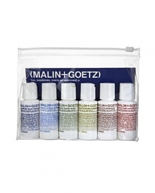 Starter Kit or Travel Kit: Face Cleanser, Face Moisturizer, Body Cleanser Bergamot, Body Moisturizer, Shampoo, Conditioner.