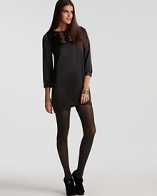 Three gold-accented bows beguile on this MARC BY MARC JACOBS satin dress, boasting three quarter length sleeves and a delicately gathered back yoke. Three gold-accented bows beguile on this MARC BY MARC JACOBS satin dress, boasting three quarter length sleeves and a delicately gathered back yoke.