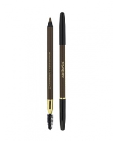 A dual-purpose tool for well-behaved eyebrows. The precision pencil redefines the line while the brows are tamed with the spiral brush. A dual-purpose tool for well-behaved eyebrows. The precision pencil redefines the line while the brows are tamed with the spiral brush.