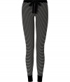 Lounge around in cozy-chic style in Juicy Coutures striped thermal leggings, cool enough to wear with a parka and boots for running those lazy weekend errands - Elasticized drawstring waistline, decorative gold-toned buttoned fly detail, fitted cuffs, black trim - Easy slim fit - Team with the matching top and shearling lined slippers