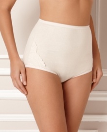 A comfortable, full-coverage brief in cool, breathable cotton. By Vanity Fair. Style #15321