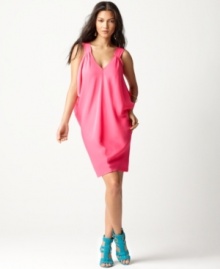 Stand out in candy pink this season with this sleeveless dress from RACHEL Rachel Roy! The unique draped silhouette is fresh, fun and fashion-forward. Stand out in candy pink this season with this sleeveless dress from RACHEL Rachel Roy! The unique draped silhouette is fresh, fun and fashion-forward.