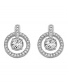 Come full circle: You'll wear Swarovski's double circle crystal stud earrings again and again--whether to dress up a daytime look or enhance your evening attire. Crafted in silver tone mixed metal. Approximate diameter: 1 inch.