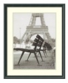 Vive la France! Spend every day in the shadow of the Eiffel Tower with this Rendezvous a Paris print by Teo Tarras. A row of benches in the foreground invites plenty of lounging and relaxation. Wood frame features satin-black finish and beaded detail.