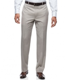Head into neutral territory for the season. These slim-fit pants from Alfani RED keep your look light and nautral. Head into neutral territory for the season. These slim-fit pants from Alfani RED keep your look light and nautral.