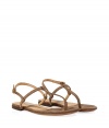 With their delicate studding and flattering strappy patterning, LAutre Choses suede flats are as versatile as they are chic - Gold-toned studded thong and straps, ankle strap with buckle closure - Flat - Wear with everything from sundresses to ankle jeans