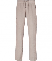 A cool take on cruisewear, Vilebrequins linen cargo-style pants are as versatile as they are chic - Drawstring waistline, cargo patch pockets at sides, side slit pockets, back flap pocket - Classic relaxed fit - Wear with a button-down and flip-flops A cool take on cruisewear, Vilebrequins linen cargo-style pants are as versatile as they are chic - Drawstring waistline, cargo patch pockets at sides, side slit pockets, back flap pocket - Classic relaxed fit - Wear with a button-down and flip-flops