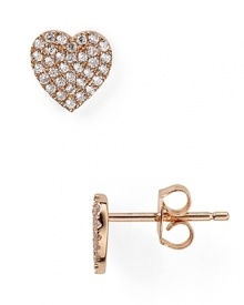 Sweeten up your style with this pair of 18-karat rose gold earrings from Crislu, accented by hand cut cubic zirconia stones.These little loves go a long way. Sweeten up your style with this pair of 18-karat rose gold earrings from Crislu, accented by hand cut cubic zirconia stones.These little loves go a long way.