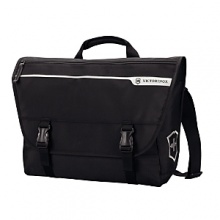 The convenient Victorinox laptop messenger bag offers organization and tech protection for urban travel. The padded sleeve holds a up to a 17 laptop with an interior mesh zippered pocket. Exterior vertical zip front pocket and multipurpose zip-away stretch side pockets--ideal for a water bottle or umbrella. Removable, adjustable padded shoulder strap allows you to secure the bag around your waist or across your body. Exterior zip pocket. Lockable YKK racquet coil zippers. The convenient Victorinox laptop messenger bag offers organization and tech protection for urban travel. The padded sleeve holds a up to a 17 laptop with an interior mesh zippered pocket. Exterior vertical zip front pocket and multipurpose zip-away stretch side pockets--ideal for a water bottle or umbrella. Removable, adjustable padded shoulder strap allows you to secure the bag around your waist or across your body. Exterior zip pocket. Lockable YKK racquet coil zippers.