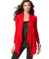 INC's classic cardigan is a must-have for any closet! The flattering drape makes it perfect for layering.