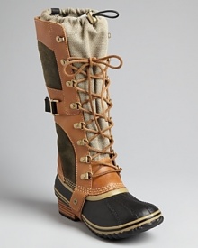 These rugged lace ups feature fantastic looks, Sorel style, with cold weather functionality that will leave you high and dry this winter in a way that's all positive. These rugged lace ups feature fantastic looks, Sorel style, with cold weather functionality that will leave you high and dry this winter in a way that's all positive.