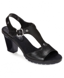 Fall in love with the Aerosoles Platonic Sandals and their motorcycle-chic hardware, t-strap design and lug sole. Fall in love with the Aerosoles Platonic Sandals and their motorcycle-chic hardware, t-strap design and lug sole.