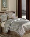 Sleek and sophisticated, the Silverado comforter set makes a modern impact with a striped, chenille jacquard accented with coordinating solids. Decorative pillows finish the look with polished perfection ideal for today's rooms.