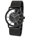 Fashion out in the open: a masculine watch with a transparent dial, by Kenneth Cole New York.