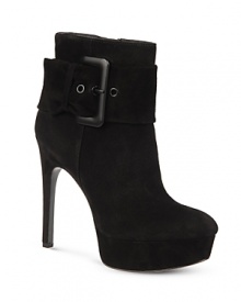 Your new go-to platform booties stand apart with ultra-bold buckles; by Via Spiga. Your new go-to platform booties stand apart with ultra-bold buckles; by Via Spiga.