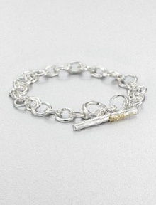 Sleek sterling silver links in various sizes with a statement toggle closure. Sterling silver Length, about 7.5Toggle closureImported Sleek sterling silver links in various sizes with a statement toggle closure. Sterling silver Length, about 7.5Toggle closureImported