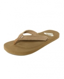 Free your feet with the comfy leather New Wave flip flops by Roxy. Free your feet with the comfy leather New Wave flip flops by Roxy.