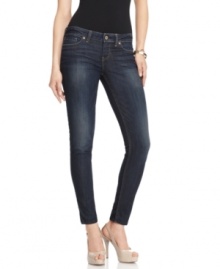 GUESS? is simply chic with a pair of dark wash jeans. The skinny fit is sure to flatter you from every angle! GUESS? is simply chic with a pair of dark wash jeans. The skinny fit is sure to flatter you from every angle!