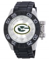 Go, Pack, go! Root for your team 24/7 with this sporty watch from Game Time. Features a Green Bay Packers  logo at the dial.
