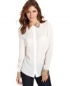 Ali & Kris reworks the crisp white button-down, incorporating metallic sequins for a glammed-out look!