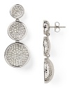 Make statement sparkle your new signature with these rhodium plated earrings from Lora Paolo. Boasting scoop-shaped drops, this pair perfects evening elegance.