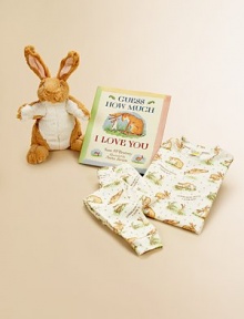 Make your little one feel the love at bedtime with this classic story that comes with coordinating, cozy cotton knit pajamas.Written by Sam McBratneyIllustrated by Anita JeramHardcover, 32 pagesRecommended for infants and upPJs with elastic waist and ribbed trimCottonMachine washMade in USA Please note: Plush doll sold separately. Make your little one feel the love at bedtime with this classic story that comes with coordinating, cozy cotton knit pajamas.Written by Sam McBratneyIllustrated by Anita JeramHardcover, 32 pagesRecommended for infants and upPJs with elastic waist and ribbed trimCottonMachine washMade in USA Please note: Plush doll sold separately.