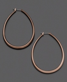 Luminous oval-shaped links in brown ion-plated mixed metal add a chic, modern vibe to any ensemble. Drop measures approximately 2-1/2 inches. Luminous oval-shaped links in brown ion-plated mixed metal add a chic, modern vibe to any ensemble. Drop measures approximately 2-1/2 inches.