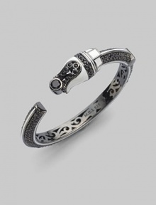 From the Pavé Column Collection. Black spinel pavé with onyx accents along an art deco-inspired design.Black spinel Onyx Sterling silver Width, about ½ Sidekick hinge Imported From the Pavé Column Collection. Black spinel pavé with onyx accents along an art deco-inspired design.Black spinel Onyx Sterling silver Width, about ½ Sidekick hinge Imported