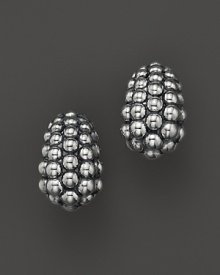 Wonderfully textured sterling silver clip earrings from Lagos' Signature Caviar collection. Wonderfully textured sterling silver clip earrings from Lagos' Signature Caviar collection.