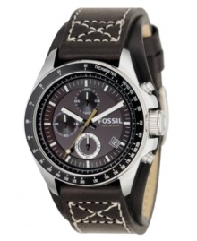 Smooth and stylish, this Fossil watch is always cool.