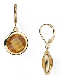 Crafted of gold plate and accented by bold, colored stones, this pair of drop earrings from Carolee will add the label's much adored glamor to every look. Crafted of gold plate and accented by bold, colored stones, this pair of drop earrings from Carolee will add the label's much adored glamor to every look.