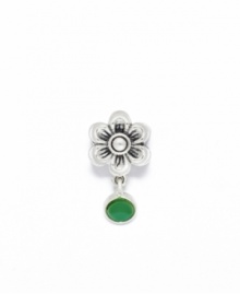 The sterling silver floral charm celebrates May birthdays with a dangling emerald jewel. Donatella is a playful collection of charm bracelets and necklaces that can be personalized to suit your style! Available exclusively at Macy's. The sterling silver floral charm celebrates May birthdays with a dangling emerald jewel. Donatella is a playful collection of charm bracelets and necklaces that can be personalized to suit your style! Available exclusively at Macy's.