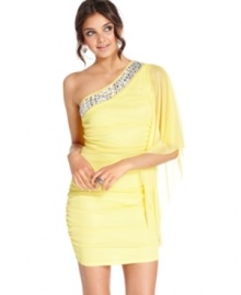 Bordered in twinkling rhinestones, this chic party dress from Ruby Rox flaunts your love of luxe style! Bordered in twinkling rhinestones, this chic party dress from Ruby Rox flaunts your love of luxe style!