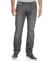 A lightly whiskered effect on a neutral-tone wash gives these Bleecker jeans a subtly modern style.