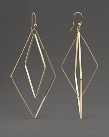 An inspired design from Lana Jewelry, this diamond-within-diamond drop is nothing if not superbly modern. Designed by Lana. An inspired design from Lana Jewelry, this diamond-within-diamond drop is nothing if not superbly modern. Designed by Lana.