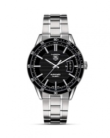 Inspired by race car drivers, this watch is the perfect marriage of elegance and sport. Inspired by race car drivers, this watch is the perfect marriage of elegance and sport.