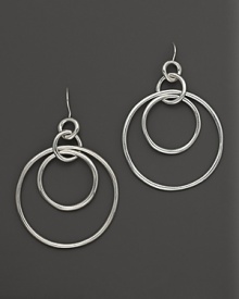 Bold, swingy sterling silver earrings. Bold, swingy sterling silver earrings.