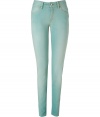 With a cool light wash and super soft cotton stretch, Just Cavallis skinnies are perfect for pairing with warm weather separates - Five-pocket style, zip fly, button closure, belt loops - Slim, straight leg - Wear with a silk button-down and favorite ballerinas