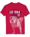 What a mascot! Get that collegiate-cool vibe with this sporty graphic tee from American Rag.