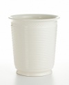 The Trousseau wastebasket creates a sense of freshness and purity in your bathroom with an all-white, textured look.